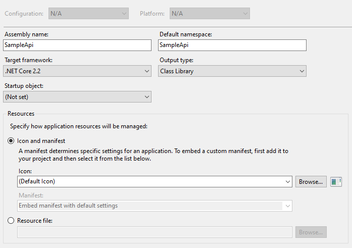 sample extension configuration application tab